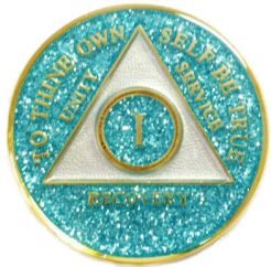 Glitter Tri-Plate Aqua
