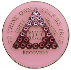 Transition Crystallized Tri Pink
